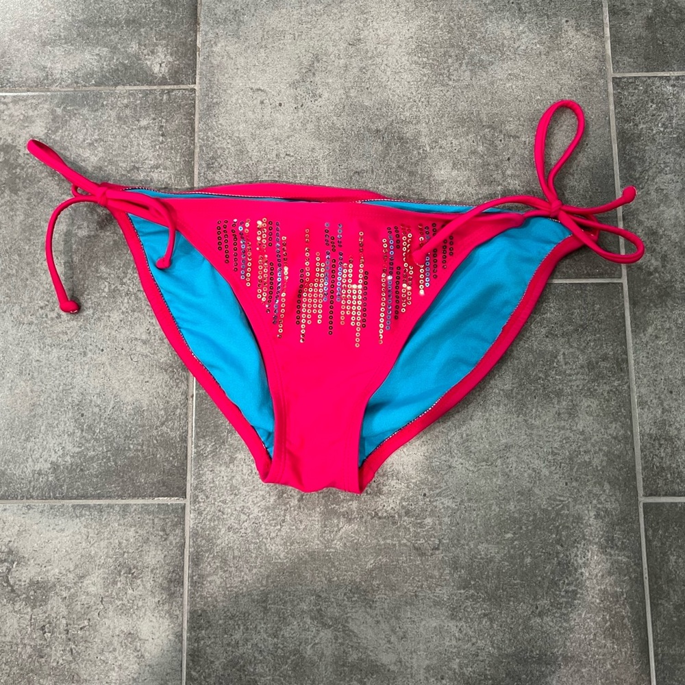 Pink sequin swim bottoms
